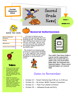 2nd grade Oct. 2015 Newsletter