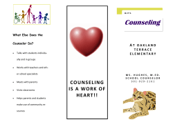 School Counseling Program Brochure for Students