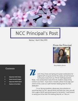 April/May Newsletter 2015