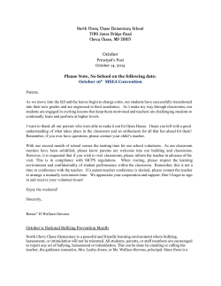 Principal's Post- October 2015