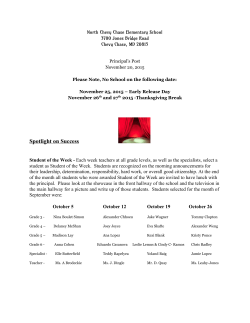 Principal's Post- November 2015