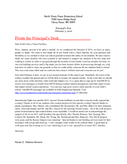 Principal's Post- February 2016