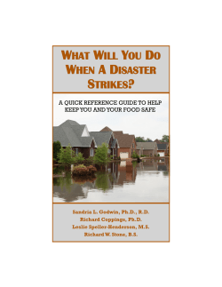 Disaster Food Safety