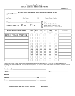 Banner Document Management System (BDMS)