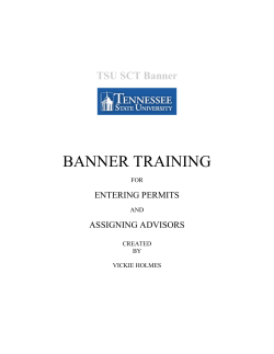 Training Manual - Permits - Advisors