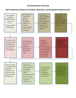 Admissions / Retention Credentialing Information