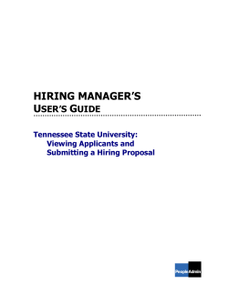 PeopleAdmin Hiring Managers Manual II
