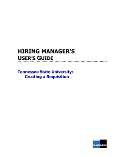 PeopleAdmin Hiring Managers Manual I