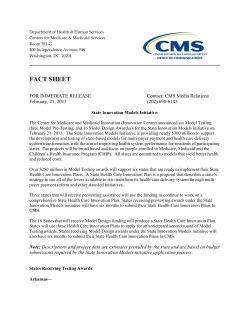 CMS State Innovation Model Fact Sheet (PDF 314K/13 pages)