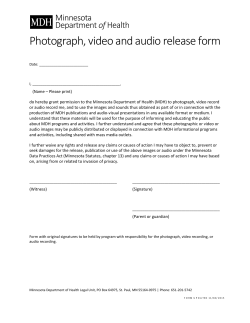 Photo release form