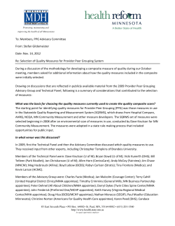 Memo-Quality Measures Selection (PDF: 123KB/2 pages)