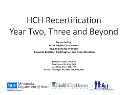 Training - Recertification Year Two, Three and Beyond (PDF)