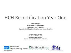 Training - Recertification Year One (PDF)