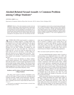 Alcohol-Related Sexual Assault: A Common Problem Amongst College Students (PDF:11pages/123KB)