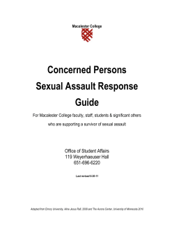 Concerned Persons Sexual Assault Response Guide