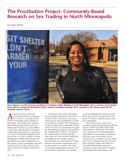 The Prostitution Project: Community-Based Research on Sex Trading in North Minneapolis