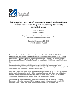 Pathways into and out of commercial sexual victimization of children: Understanding and responding to sexually exploited teens