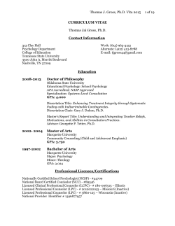 Faculty CV