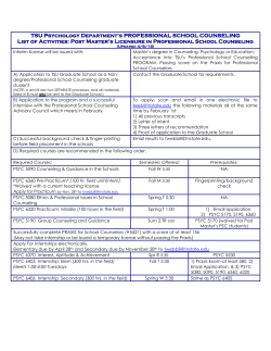 Professional School Counseling Post-Master&rsquo;s Licensure