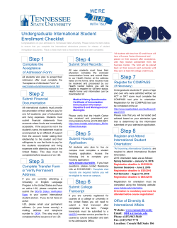 International Enrollment Checklist 2016