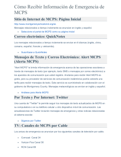How to receive MCPS Emergency Messages- Spanish
