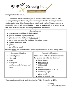 Entering Fifth Grade