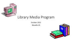 Parent Curriculum Night Library Media Program