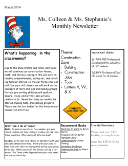 March 2014 Newsletter