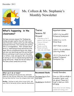 December 2013 Newsletter