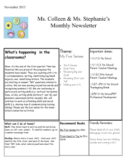 November 2013 Newsletter