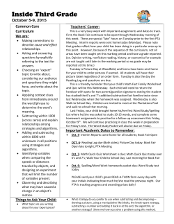 October 5, 2015 Newsletter