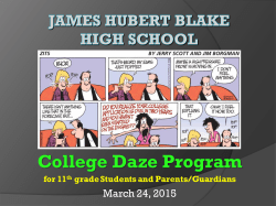 College Daze Program for Juniors Parents