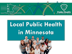 Local Public Health in Minnesota (PPT)