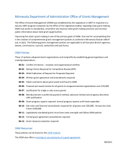 Minnesota Dept. of Administration: Office of Grants Management Policies (PDF)