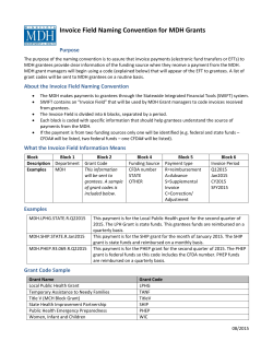 Invoice Field Naming Convention for MDH Grants (PDF)