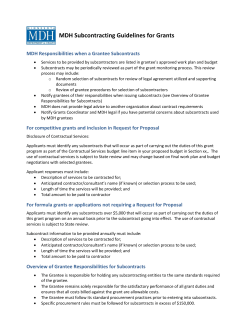 MDH Subcontracting Guidelines for Grants (PDF)