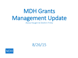 MDH Grants Management Update (PDF)
