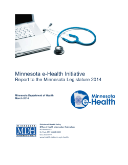 Minnesota e-Health Initiative (PDF: 2MB/63 pages)