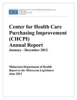 Center for Health Care Purchasing Improvement (CHCPI) Annual Report (PDF: 460KB/29 pages)