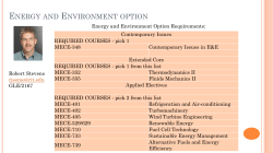 Energy and Environment option course requirements