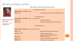 Bioengineering option course requirements