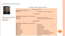 Aerospace option course requirements