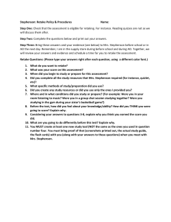 Please click here for a PDF version of retake information requirements.