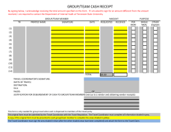 Group/Team Cash Receipt