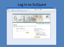 Instructions for SciQuest Travel