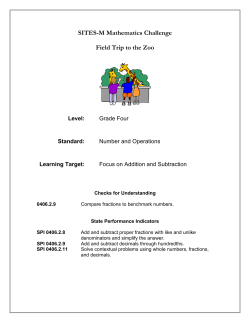 Addition and Subtraction