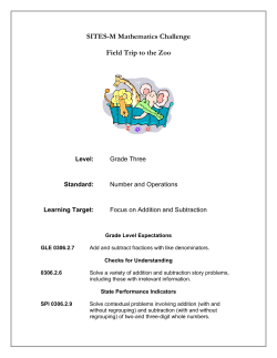 Addition and Subtraction