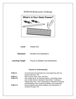 Addition and Subtraction