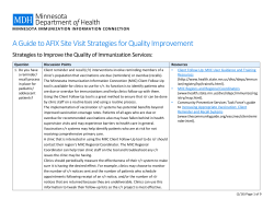 A Guide to AFIX Site Visit Strategies for Quality Improvement (PDF)