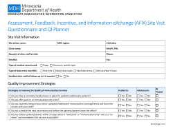 Assessment, Feedback, Incentives, and Information eXchange (AFIX) Site Visit Questionnaire and QI Planner (PDF)